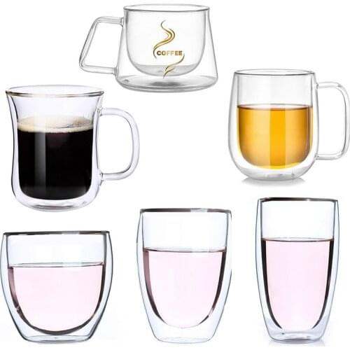 Hoomall Double Wall Glass Cups