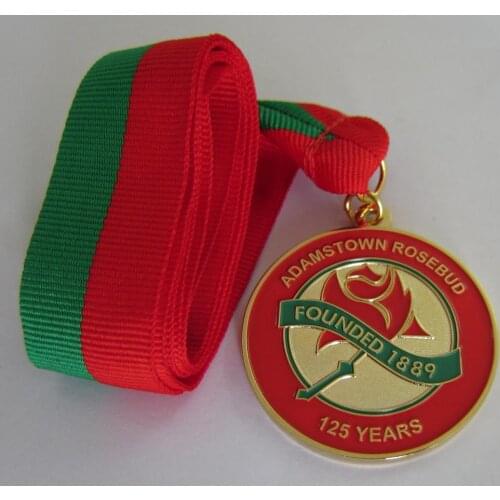 Manufacturers custom carved rose metal medal low price electroplated gold medal