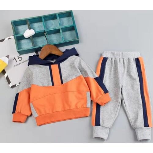 Kid Boy Clothes Set For Girl Casual Sportswear Fashion Patchwork Baby Boy T Shirt + Pants 1 2 3 4Y