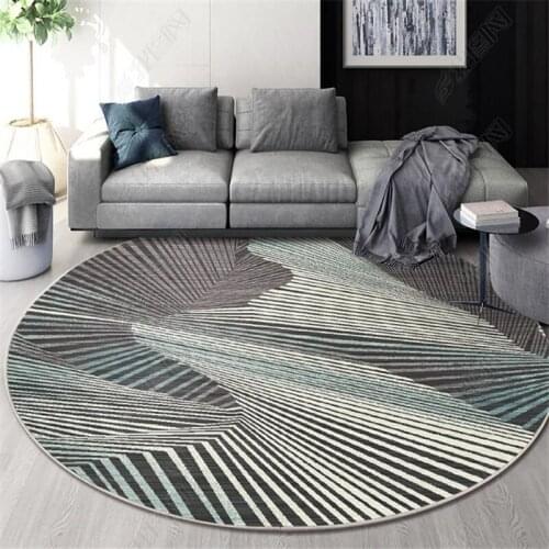Nordic Style Round Carpets for Large Living Room Lounge Rug Bedroom Rugs Anti Slip Prayer Floor Mat Mandala Hand Knotted Carpet