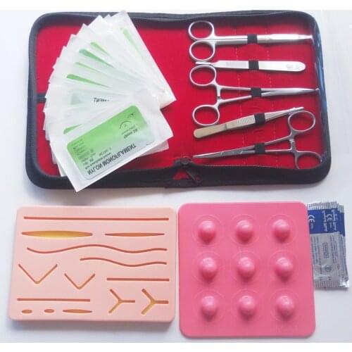 Surgical Suture Training Kit Suture Practice Pad Acupuncture Anatomical Skin Model Material Surgeon Material With Needle