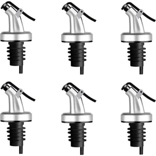 Olive Oil Spouts,Oil Vinegar Bottle Stopper Spout Leakproof Nozzle Dispenser Wine Pourer for Oil,Vinegar,Olive Oil,Wine(6 piece)