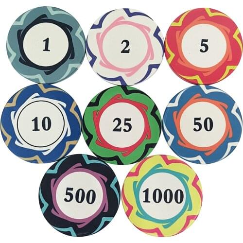 Wholesale Colorful 10g Casino Ceramic Poker Chips 39mm Cheap Custom Design Factory