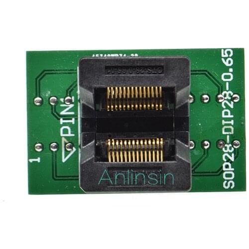 1PCS SSOP28 TSSOP28 TO DIP28 programmer adapter socket TSSOP TO DIP CONVERTER test chip IC FOR 0.65MM PITCH