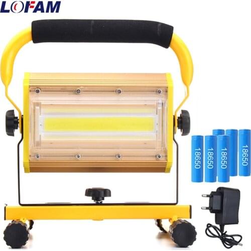 Portable Rechargeable LED 100W Spotlight Work Light Construction Lamp for Car Repaire Workshop Job Site Lighting