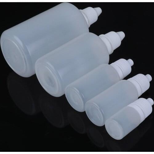 5/10/15/20/50/100ml Translucent Liquid Sample Squeeze Bottle Empty Plastic Paper Glue Applicator DIY Scrapbooking Tool