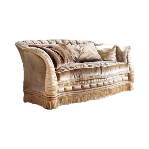 Luxury three people sofa living room decoration combination sofa cloth living room model