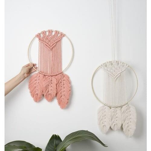 Hand-woven Feather Dream Catcher Living Room Room Decoration Girl Room Tapestry Decorative Wedding Decoration