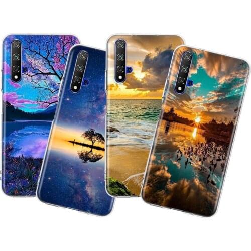 Beautiful natural scenery Silicone Cover For Honor 20 30 20S 20E 30i 30S V20 V30 Lite Pro Plus 5G Transparent Phone Case