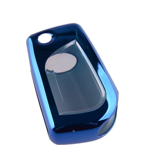 Blue Soft TPU Flip Key Case Shell Protector Cover Car fit for Toyota Camry C-HR RAV4 Corolla Hatchback Corolla Sedan 2020