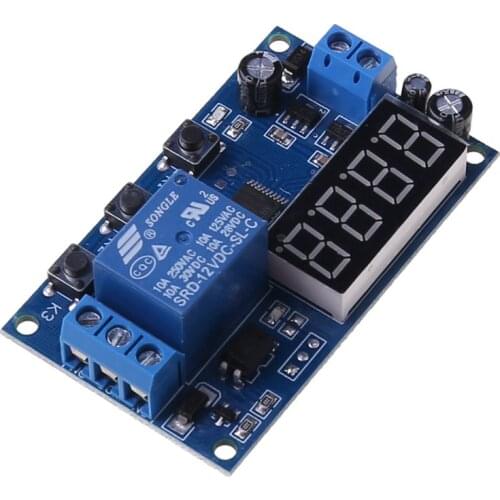 1pc DC 12V LED Display Digital Delay Timer Control Switch Module PLC Automation