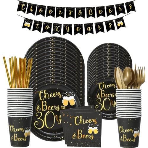 Cheer 30 Year Old Balloons Birthday 30 Year 30th Birthday Women Men 30 Birthday Cheers &Beers 30 Year Birthday Decorations