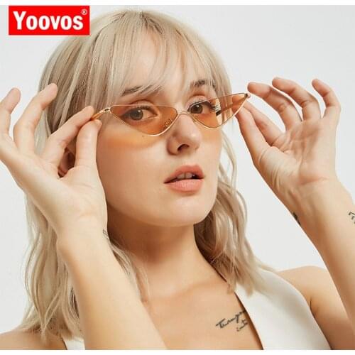 Yoovos 2021 Classic Cat eye Sunglasses Women Metal Eyeglasses Vintage Street Beat Shopping Mirror Oculos De Sol Gafas UV400