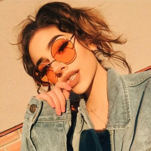 Woman Sunglasses Fashion Metal Frame Sun Glasses Colorful Lens UV400 Summer Beach Holiday Sports Eyewear
