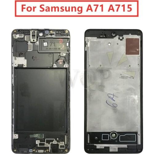 For Samsung A71 A715 Middle Frame Plate LCD Supporting Mid Faceplate Frame Bezel Housing Repair Spare Parts For Samsung a715