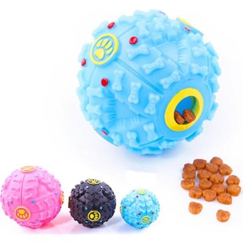 1 PCS Pet Dog Voice Sound Ball Toy Feeding Food Ball trumpet sound leakage food Small Animals shrieking ball puzzle teeth bite