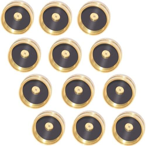 12pcs Brass Refill Propane Bottle Cap Universal For 1 Lb Gas Bowl Cylinder Sealed Protect Cap