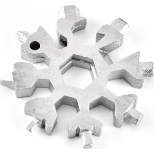 18 in 1 Multifunction tool card combination Compact portable Hand Tool Sets Snow-flake tool Screwdriver Spanner Key Chain Tools