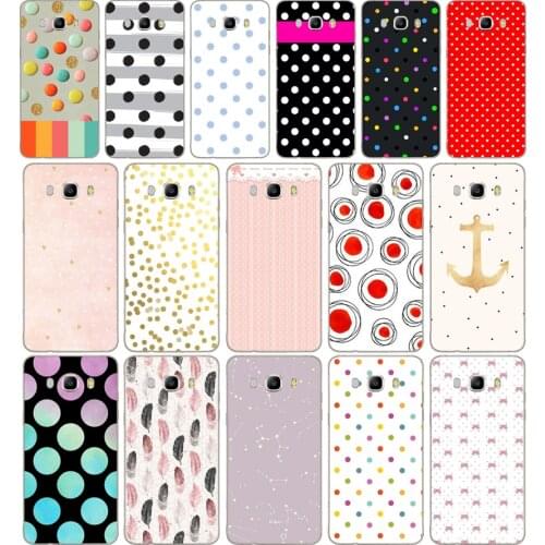 197DD Polka Dots Soft Silicone Case Cover for Samsung Galaxy a3 a5 2017 A6 A8 2018 j3 j5 j7 2016 2017
