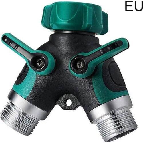 2 Way Heavy Duty Garden Tap Y Hose Splitter Connector Distributor US/EU Standard