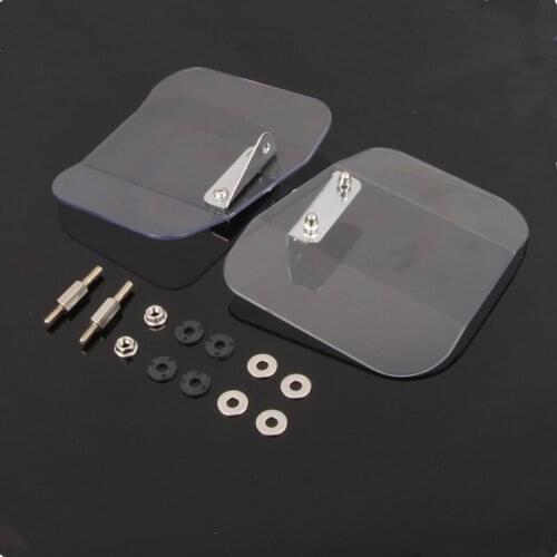 2x Smoke Clear Black Motorcycle Hand Guard Air Wing Windshield Mirror Mount For Honda GL1800 2001-2016 F6B 2013-2016