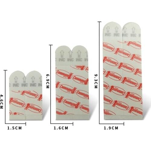 3M Strong Command Double Sided Replacement Strips with S,M and L Size