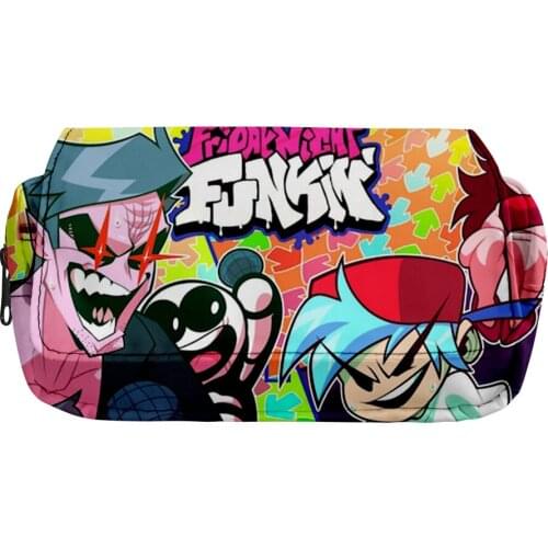 Friday Night Funkin Pencil Case Cosmetic Bag Make-Up Bag Stationery Box Students School Pen Pencile Pouch Bags Gift
