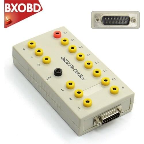 OBD2 Pin BreakOut Box Tester Out Box OBD2 Protocol Diagnostic Connector Break Out Box OBDII Protocol Detector