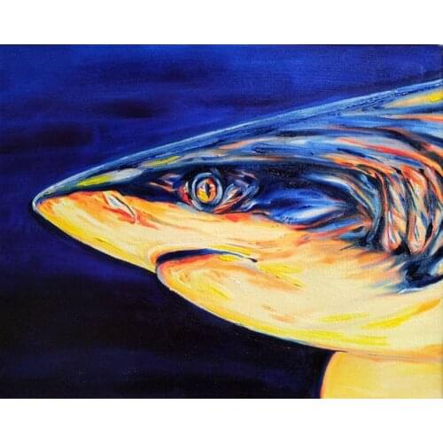 DIY Painting By Numbers Shark Kit Oil Picture By Numbers Animal Wall Art Canvas Painting Home Decoration Gift 40x50cm