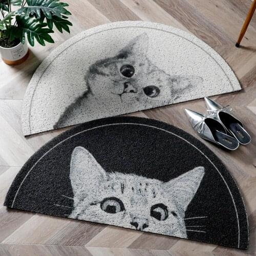 Cat Small Door Mat PVC Non-slip Mat Living Room Mat Custom Hallway Home Mat Carpet Can Be Cut Silk Loop Entrance Door Mat Carpet