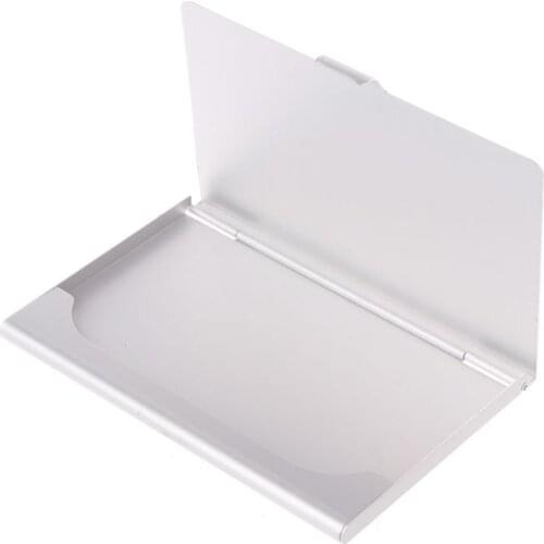 1pc Mens Stainless Steel Business Name Pocket Credit ID Card Holder Box Metal Pocket Box Case