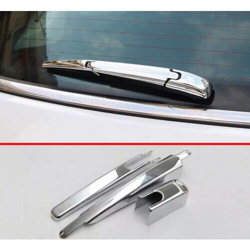 ABS Chrome Rear Window Wiper Arm Blade Cover Trim Overlay Nozzle Molding Garnish For Jeep Compass 2017 2018