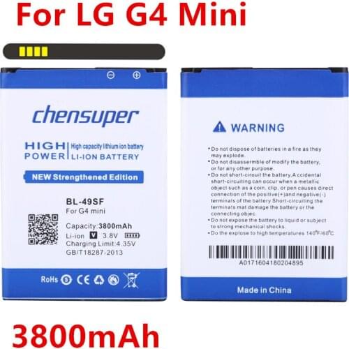 NEW 3800mAh BL-49SF Battery For LG G4 mini Battery G4C G4S H735T H525N G4mini miniG4