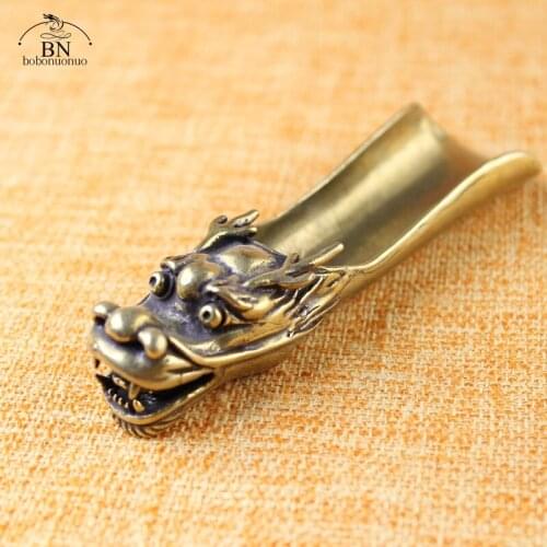 New Style Creative Tea Scoops Shovel Brass Copper Dragon Head Tableware Coffee Spoon Tea Pet Tea Ceremony Ice Cream