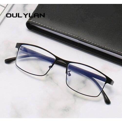 Oulylan Anti Blue-ray Reading Glasses Women Men Alloy Computer Eyeglasses Reader Presbyopia Spectacles +1.0 1.5 2.0 2.5 3.0 4.0