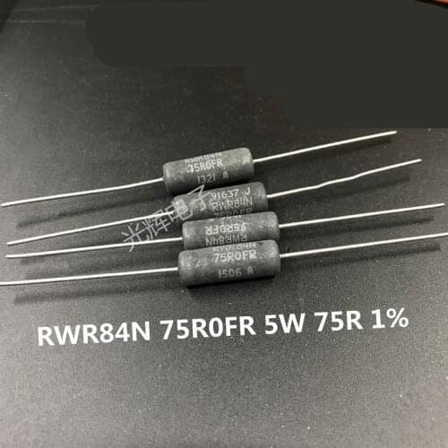Original new 100% RWR84N 75R 75R0FR 1% 5W 22x7mm non inductive wound resistance (Inductor)