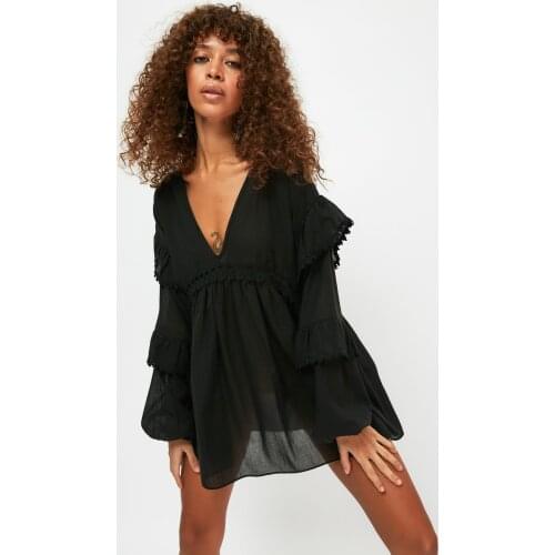 Trendyol Ribbon Detail Beach Dress TBESS21EL3609