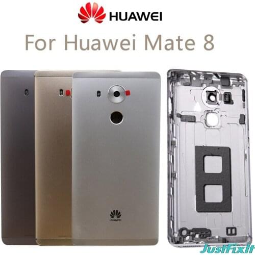Replacement Back Door Battery Case For HUAWEI Mate 8 With Camera Lens+Power Volume Buttons Original Metal Rear Housing Cover