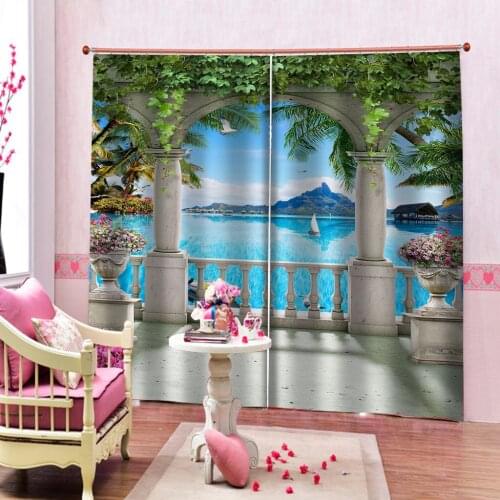 Custom Roman Landscape Blackout Curtains For Living Room Bedroom Window Treatment Modern Extend Space Cortinas