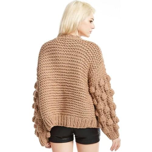 Hot Sale 2020 Autumn Winter Women Long Sleeve Loose Thick Cardigan Female Sweater Kintted Cardigans Abrigos Mujer LX2037