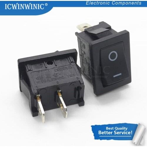 1000piece Single knife ship type switch Rocker power switch 15*21MM black 2 feet 2 files 6A/250V