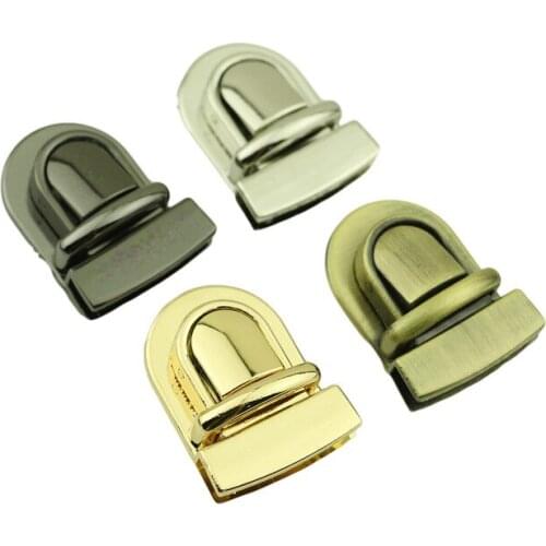 10 Pieces Luggage accessories light gold silver die-casting twist mortise lock bag handbag lock buckle hardware accessories