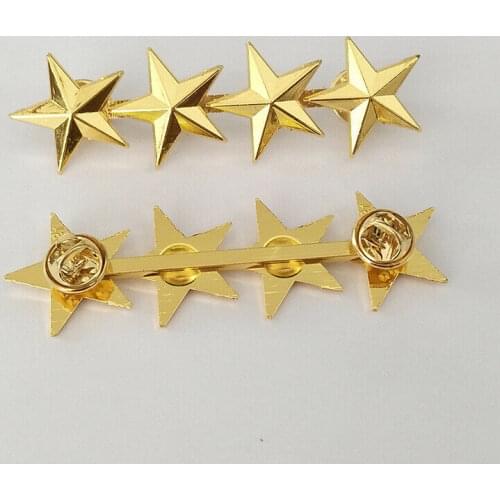 Ww2 Pair Of Us Army Officer 4 Star General Rank Badges Pin Large Golden armyshop2008