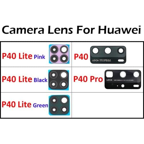 2Pcs/Lot,New Camera Glass For Huawei P40 Lite P40 Pro Rear Back Camera Lens Glass With Sticker