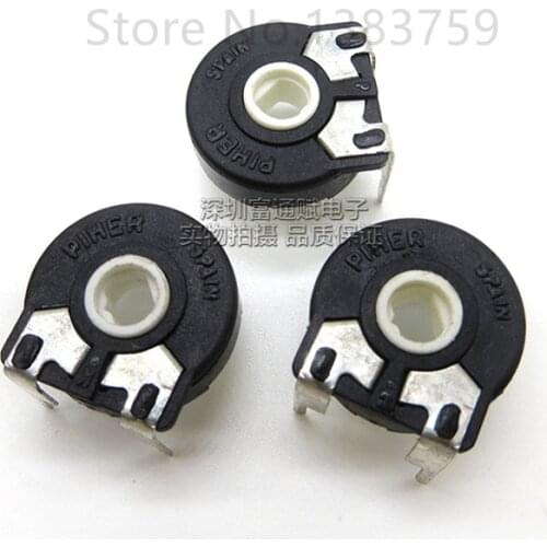 5pcs Variable Resistor PT15-10K 103 Horizontal Elliptical Hole Adjustable Potentiometer