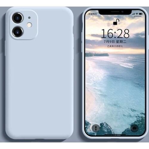 50pcs Original Liquid Silicone Case Shockproof TPU Soft Candy Cover For iPhone 13 Pro Max 12 Mini 11 XS XR X 8 7 6 Plus SE 2020