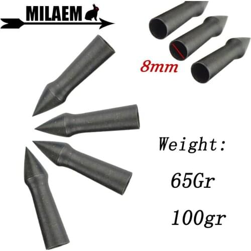 6/12pcs Archery Arrowhead Steel 65/100gr Arrow Point Target Tips Broadheads Fit OD 7mm Arrow Shaft Hunting Shooting Accessories