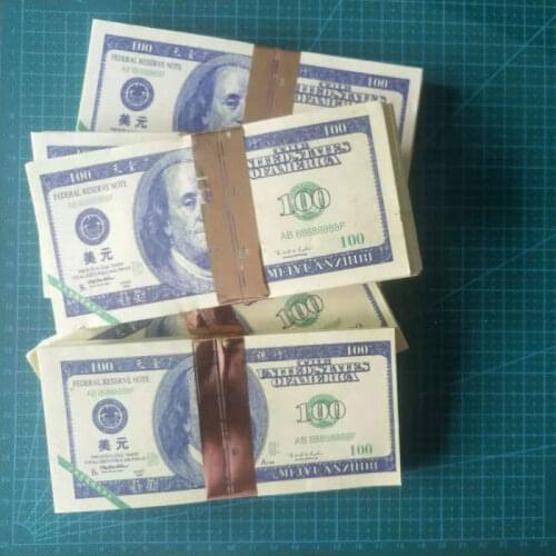 80pcs/lot For Colored America Banknotes 100 or 500 Dollars Ancestor Money Joss Paper Heaven Bank Currency Gifts 15.5x7.5cm