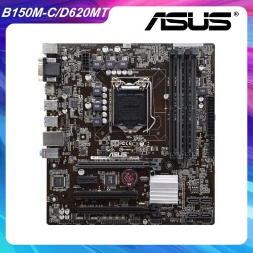 ASUS B150M-C/D620MT/DP_MB LGA 1151 Intel B150 B150M Original Desktop Motherboard DDR3 HDMI USB3.0 SATA 6GB/S Micro-ATX PCI-E X16