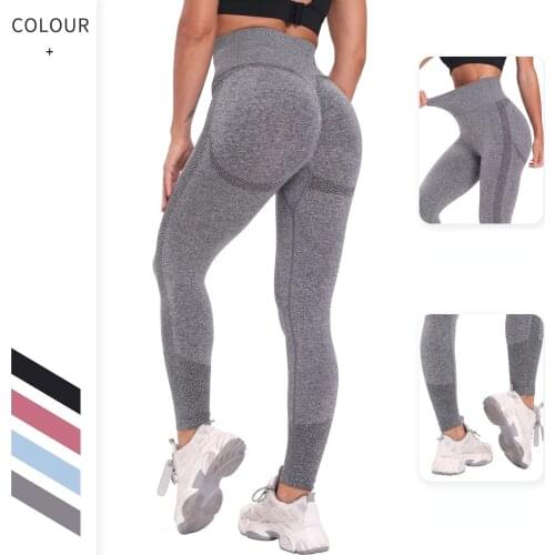 Seamless Yoga Pants Sports Fitness High Waist Peach Hip-lifting Slimming Shaping Trousers Workout Clothes Gym Leggings for Women